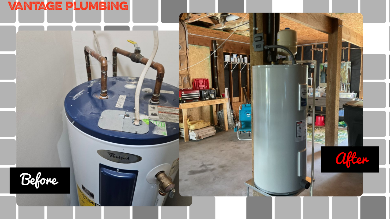 Plumbing repair before and after